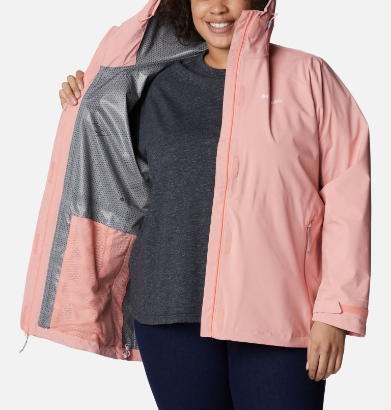 Women's Columbia Earth Explorer Shell Jackets Coral | Plus Size CA-CL168